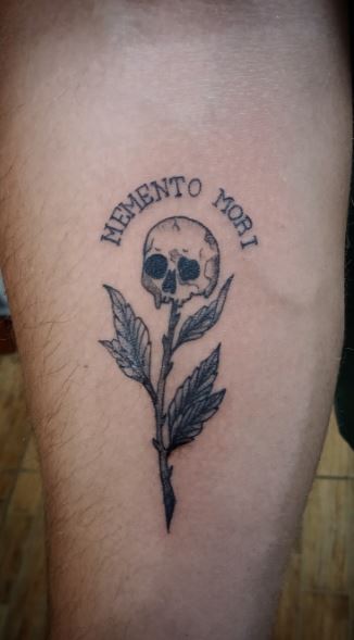 Memento mori ⏳ Minimalist script tattoo. Thanks for the trust, Andy. See  you soon! . . . . #tattoo #tattooed #tattooideas #tattooart #... | Instagram