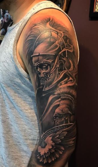 30 Great Spartan Tattoos You Can Copy, this is sparta tattoo -  thirstymag.com