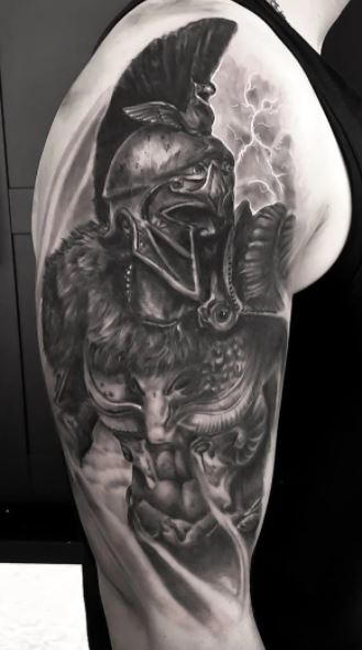 Spartan Queen Wings Full Sleeve By Michael Custom Tattoo 103281 - Designhill