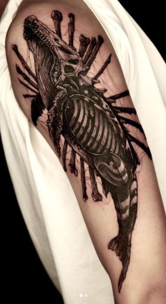 Aggregate more than 67 whale skeleton tattoo  incdgdbentre