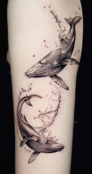 100 Whale Tattoo Designs For Men  Cool Behemoths Of The Sea