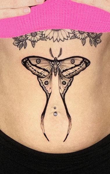 ADA Tattoo SHOP Luna Moth UNDERBOOB and BACK tattoo  Flickr