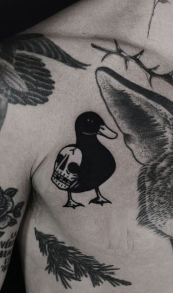 Simple Duck Tattoos That Will Make You Smile  Noon Line Art