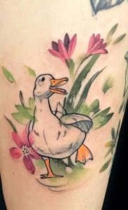 100 Adorable Duck Tattoos You Will Want To Try - Tattoo Me Now