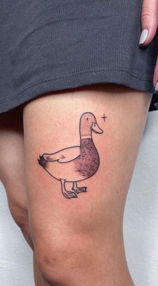 chenjienewtattoo on Instagram 绿头鸭 Mallard duck     buck  mallardbuck tattoo chenjie beijing chinese art green tat