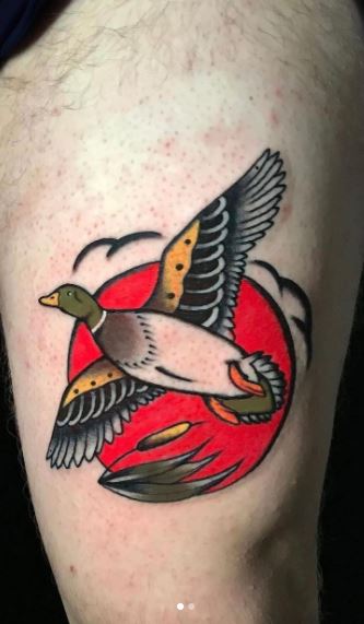 Ducks Tattoo by KeelHauled Mike of Black Anchor Tattoo in   Flickr