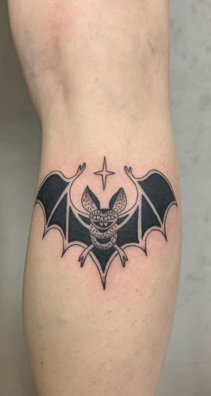 Bat tattoo Black and White Stock Photos  Images  Alamy