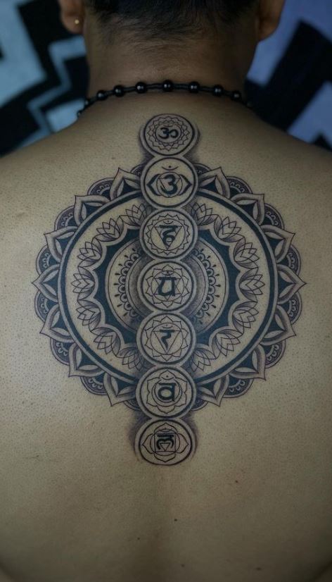 Outline Mandala Tattoo On Sleeve
