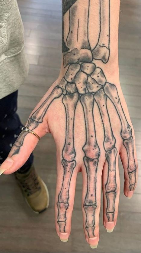 Some skeleton hands for  Haley Gardiner  Tattoo Artist  Facebook
