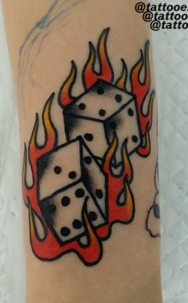 Autosaddict on Twitter Amazing Flaming Dice   See more tattoo  ideas on httptcoBBG8wrfTxY httptcoOFrnsj1IKf  Twitter