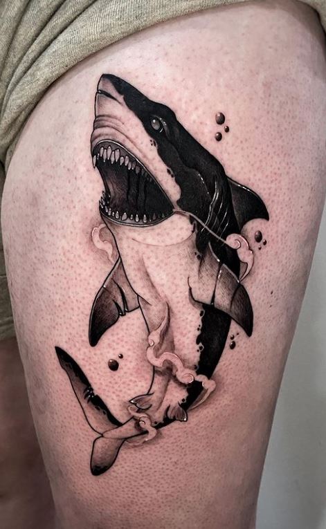 Shark tattoo design hi-res stock photography and images - Page 4 - Alamy