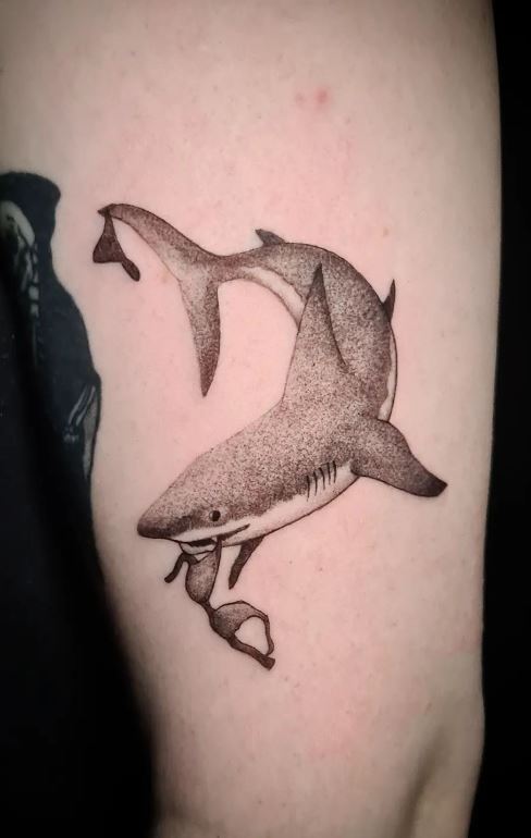 simple outline  Shark tattoos Small shark tattoo Girly tattoos