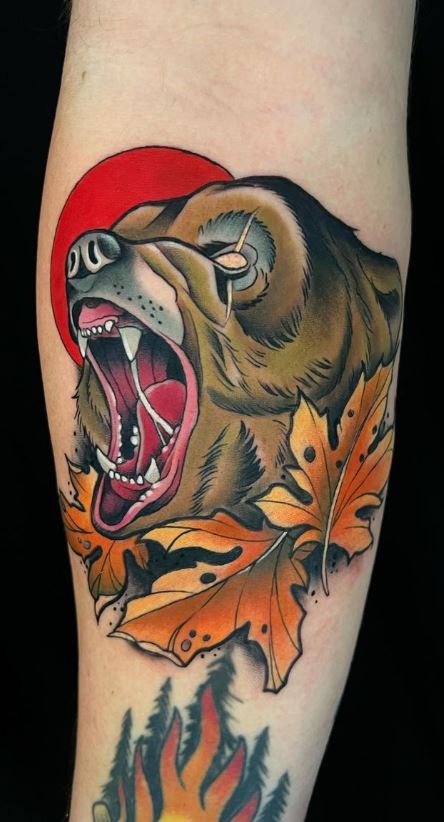 Bear  Nordic Halfsleeve  Nordic ornament  Pradd Tattoo