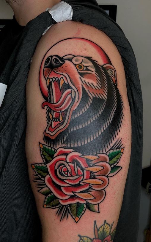The bear 🐻 tattoo | Bear tattoo, Tattoos, Symbols of strength