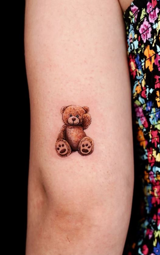 12 Small Teddy Bear Tattoo Ideas  PetPress  Teddy bear tattoos Bear  tattoo designs Bear tattoo