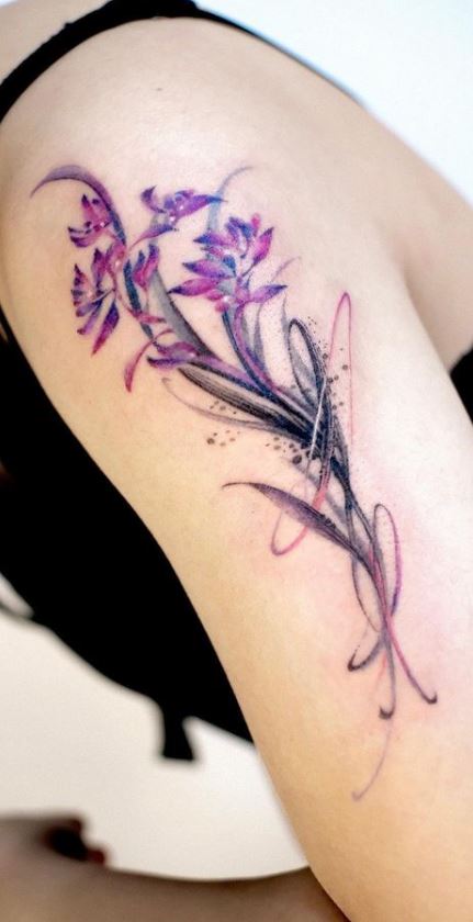 Purple Orchid Tattoos