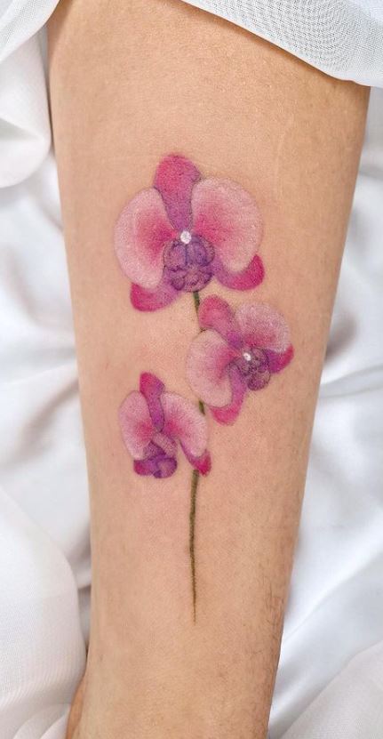 Pink Orchid Tattoos