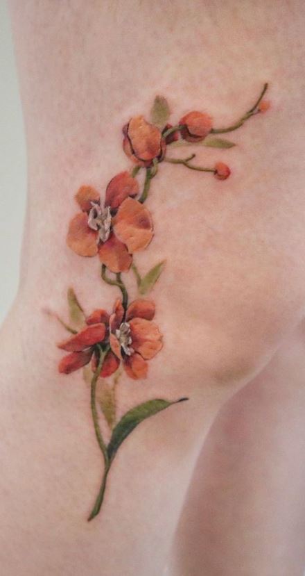 Yellow Orchid Tattoos