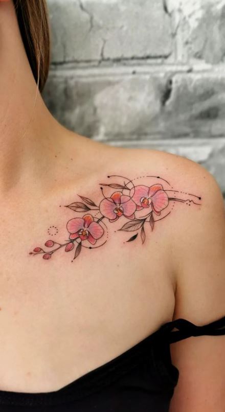 Hope this is okay  my new orchid tattoo I got for my mother She is an  orchid MASTER and I love her  rorchids