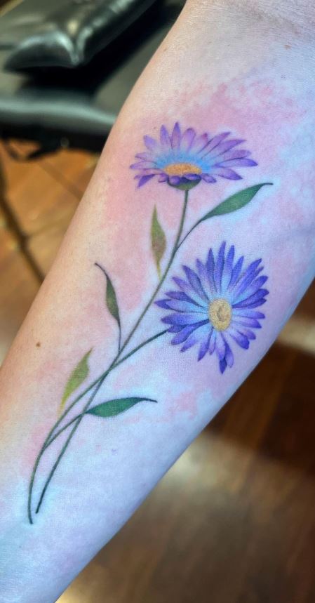 50 Meaningful Aster Tattoos, Designs & Ideas - Tattoo Me Now