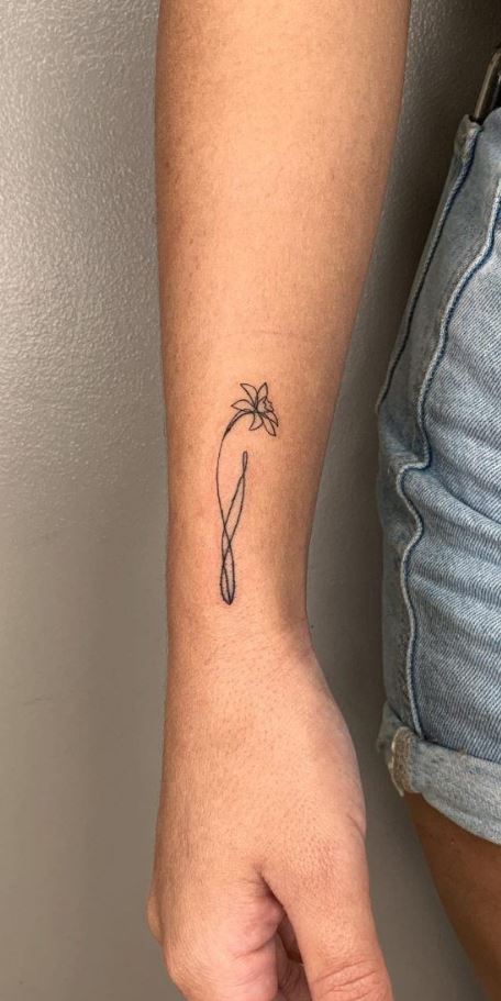 Small Daffodil Tattoo