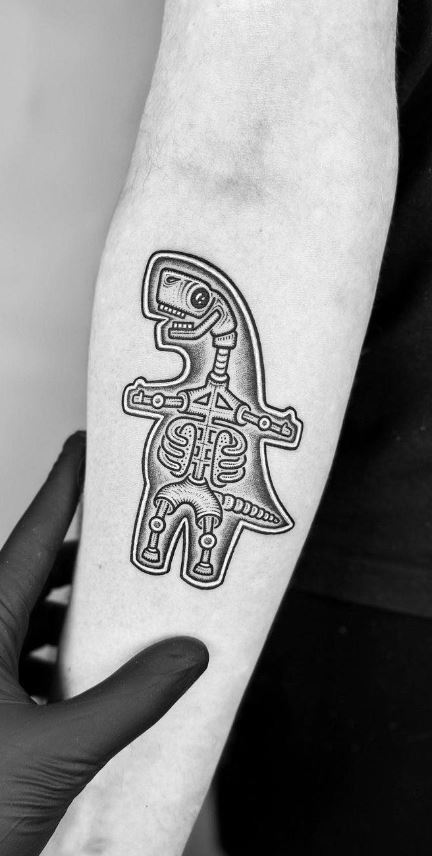 Dino Skeleton Tattoo