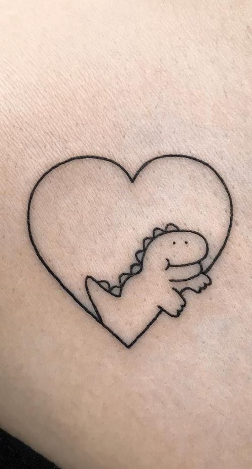 16 Cute Dinosaur Tattoos  Design World  Joshua Nava Arts