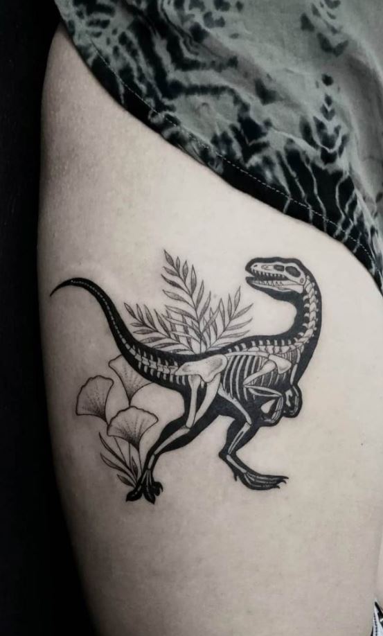 Dino Skeleton Tattoo