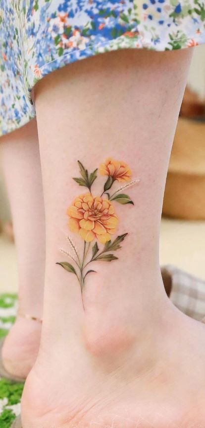 A Quick Guide To Marigold Tattoo Meanings