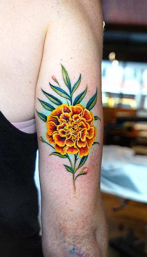 Creative Marigold Flower Tattoos 53 Ideas Full of Beauty  Tattoo Glee