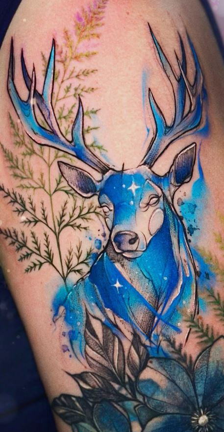 Deer tattoo design Royalty Free Vector Image - VectorStock