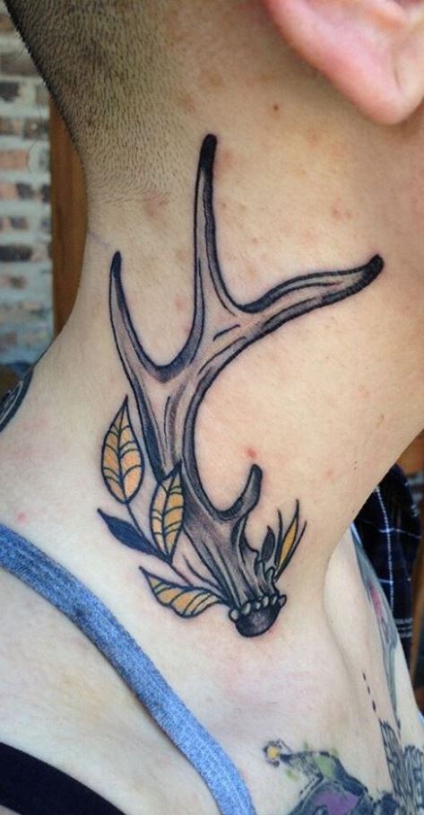 Deer Skull Chest Piece WIP  Custom Tattoo design by Tom Ruk  Flickr