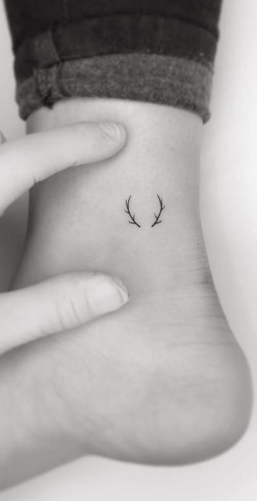 Tattoo tagged with small deer animal little illustrative tiny ankle  muha  inkedappcom