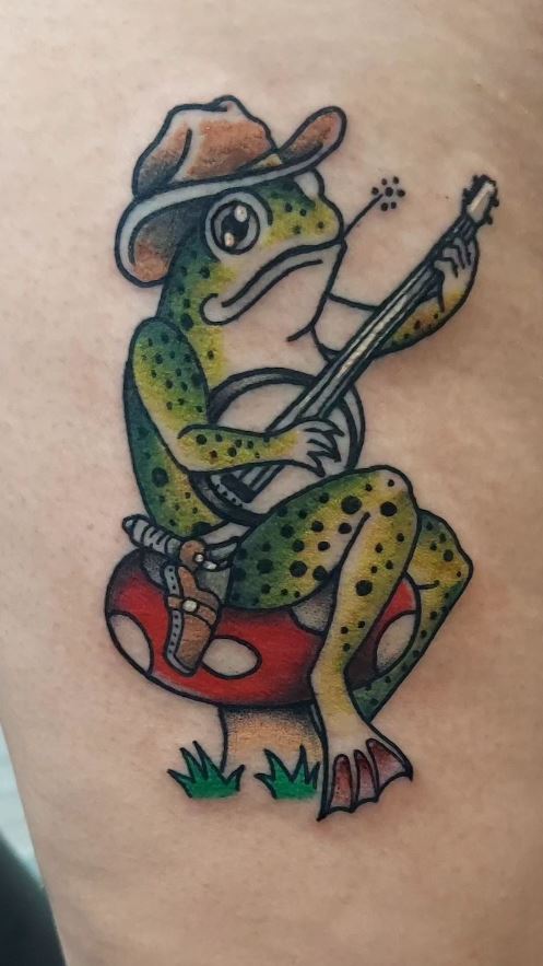 Traditional Frog Tattoo