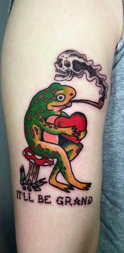 Traditional Frog Tattoo