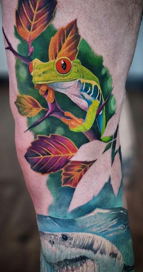 Hyper-realistic Frog Tattoos