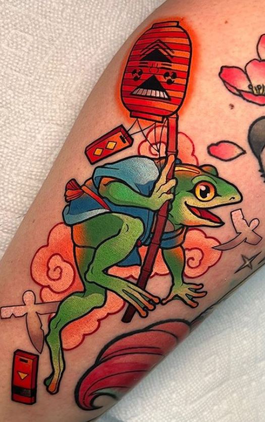 Japanese Frog Tattoo