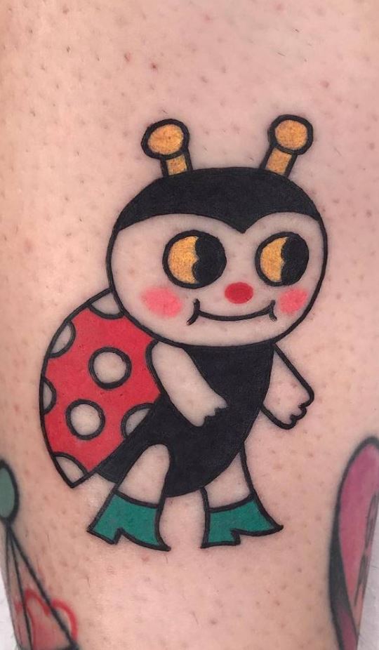 Cartoon Ladybug Tattoo