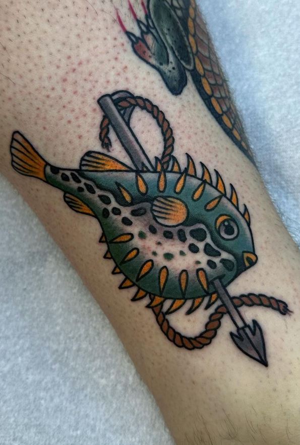 american traditional fish tattoo