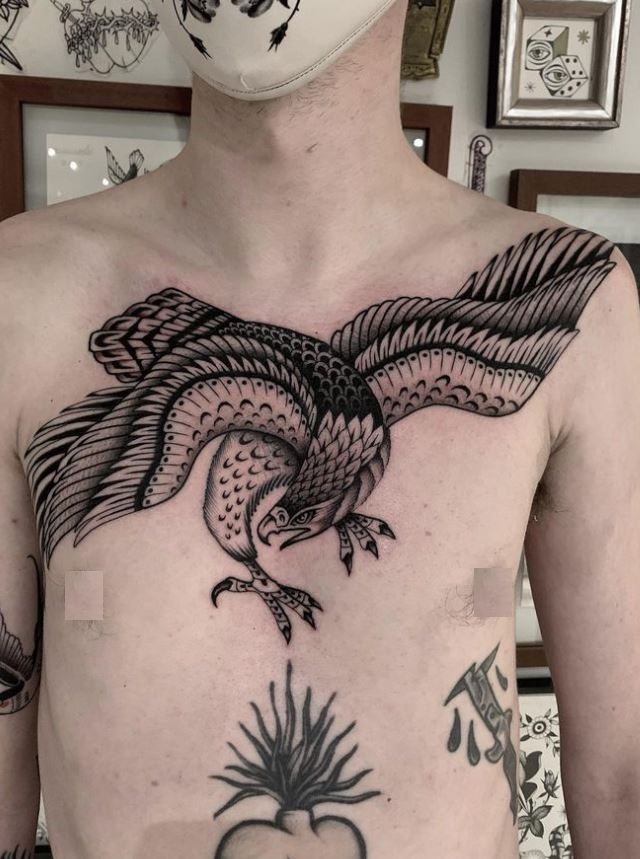 Tattoo of Hawks Birds Animals