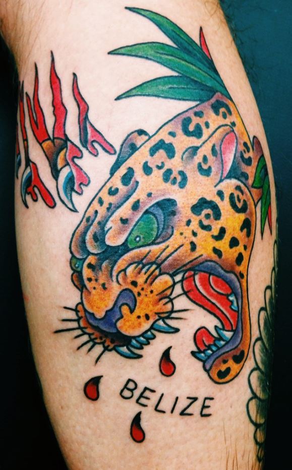 traditional #traditionaljaguar #jaguar (not original) #sacredsoulcollective  #tattoo #okctattoo #okctattooartist #crisp | Instagram