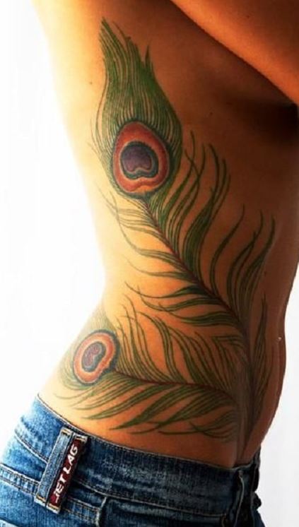 TattooCharm - Peacock feathers added to a (healed)... | Facebook