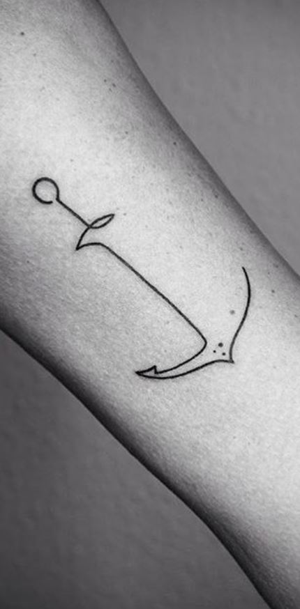 Simple Anchor Tattoos