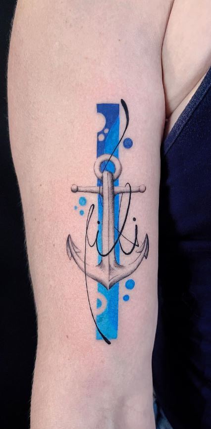 Anchor tattoo geometric | Тату, Тату для парня, Татуировки